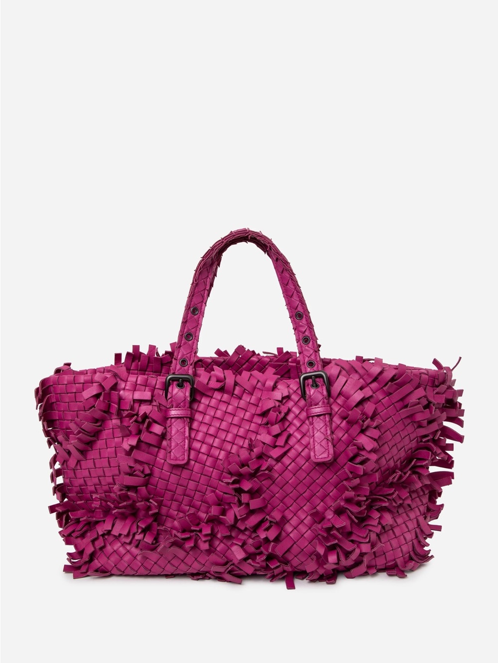 Bottega Veneta Fringe Intrecciato Cabat Tote